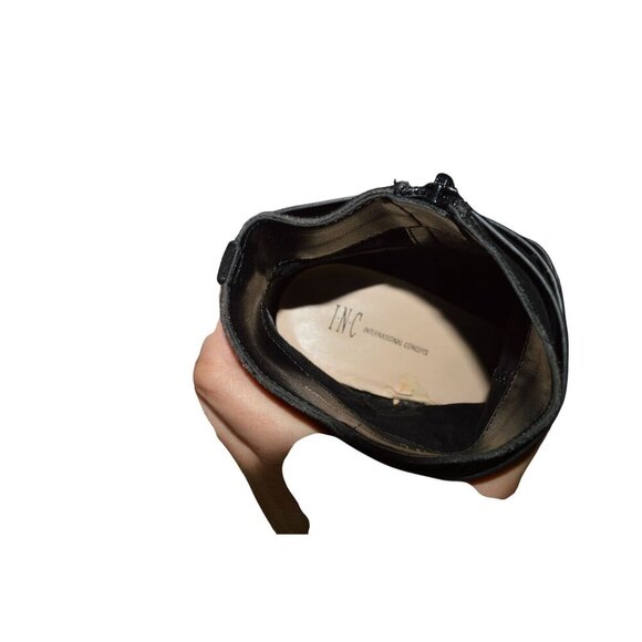 INC International Concepts Black Jaydie Boots Women's Size 7.5 Leather Buckles - Picture 11 of 11